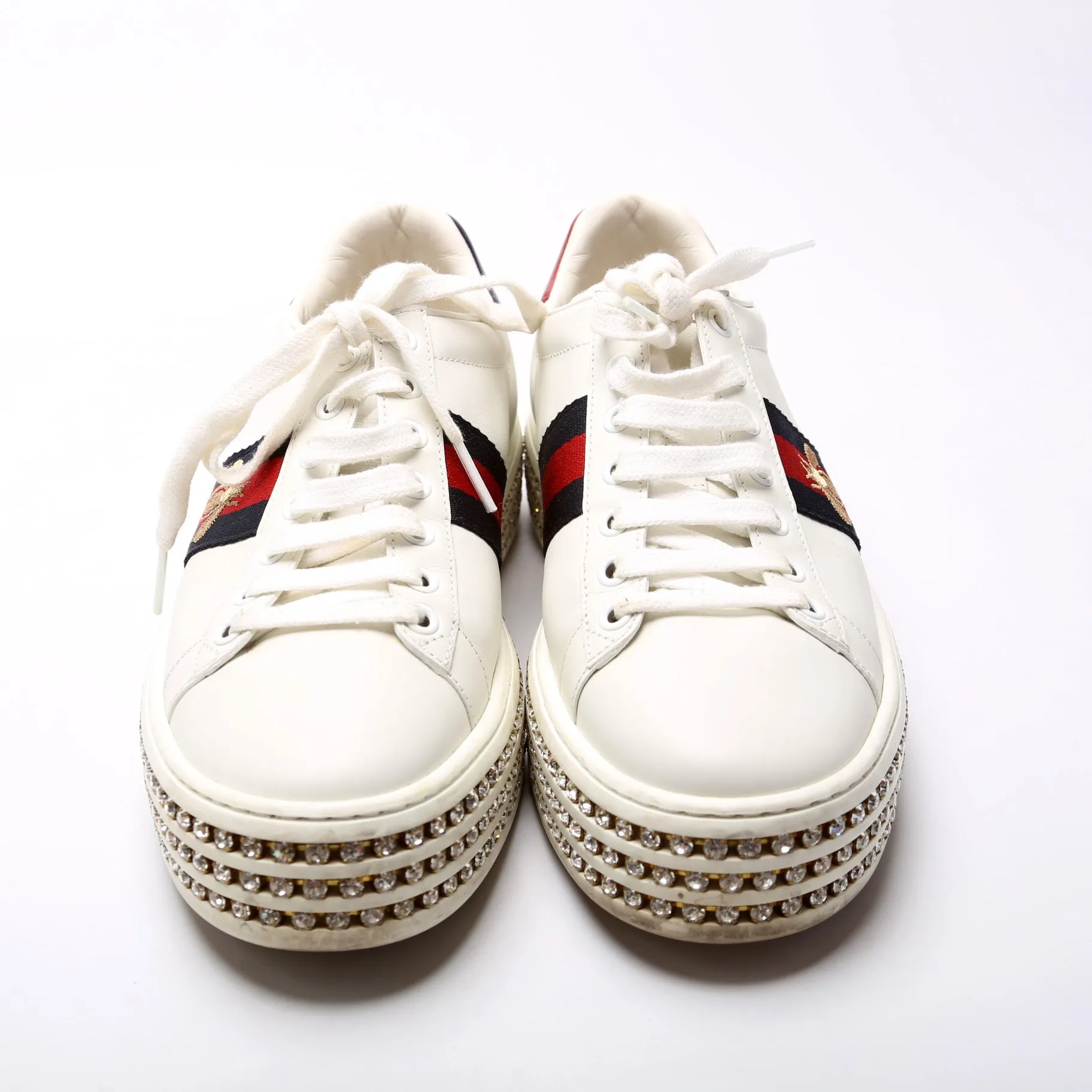 Ace Web Bee Crystal Platform Sneakers Size 37.5
