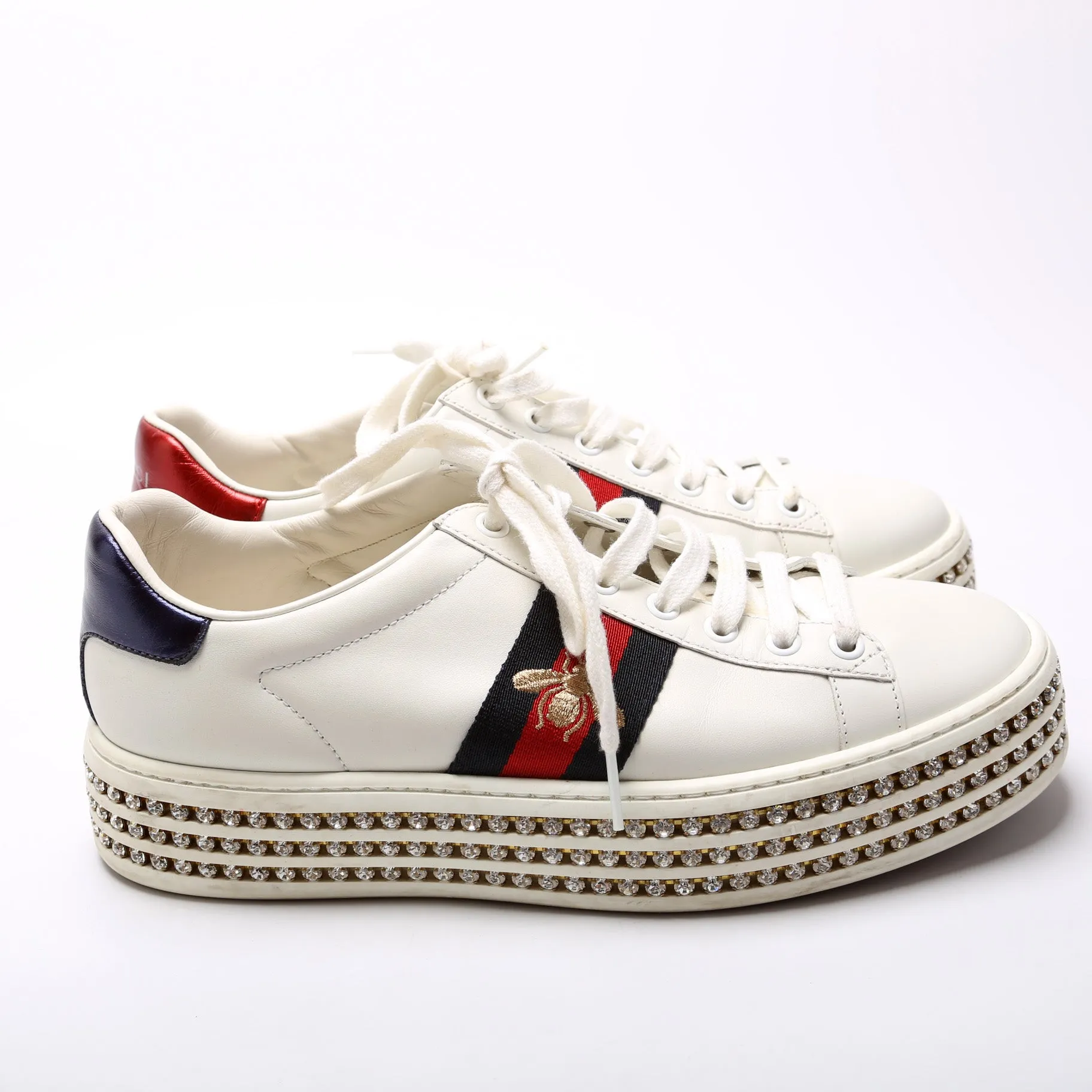 Ace Web Bee Crystal Platform Sneakers Size 37.5
