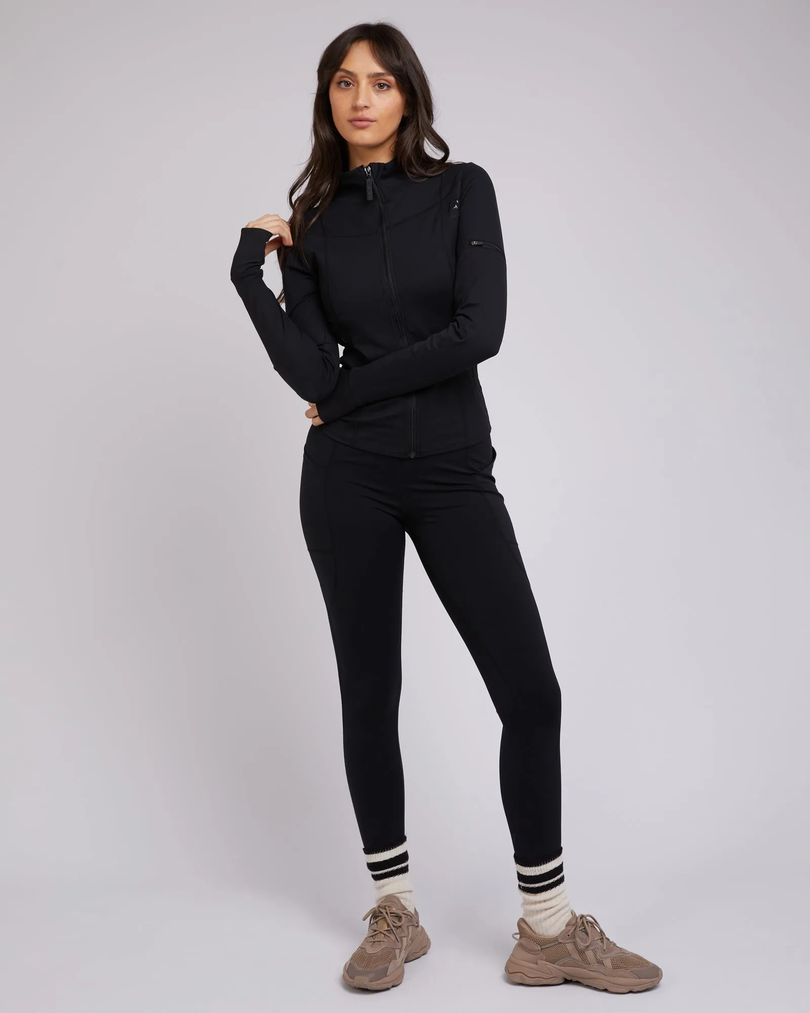 All About Eve Active Zip Through Black