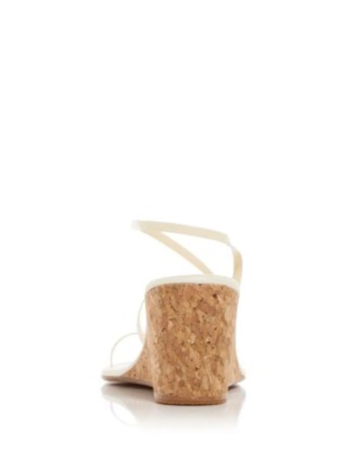 ANCIENT GREEK SANDALS Womens Ivory Toe Strap Cork Wedge Padded Ankle Strap Chora Round Toe Wedge Slip On Leather Heeled