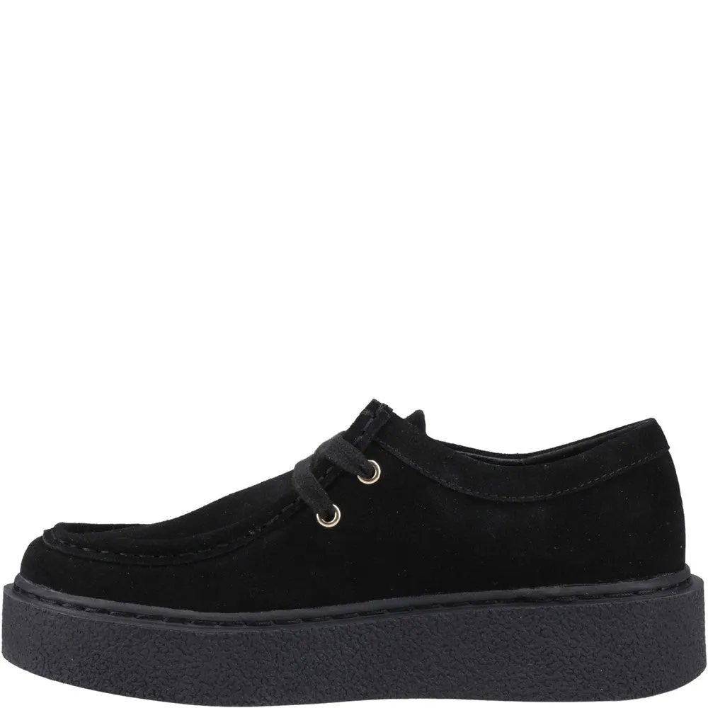 Black Bridie Suede Moccasins