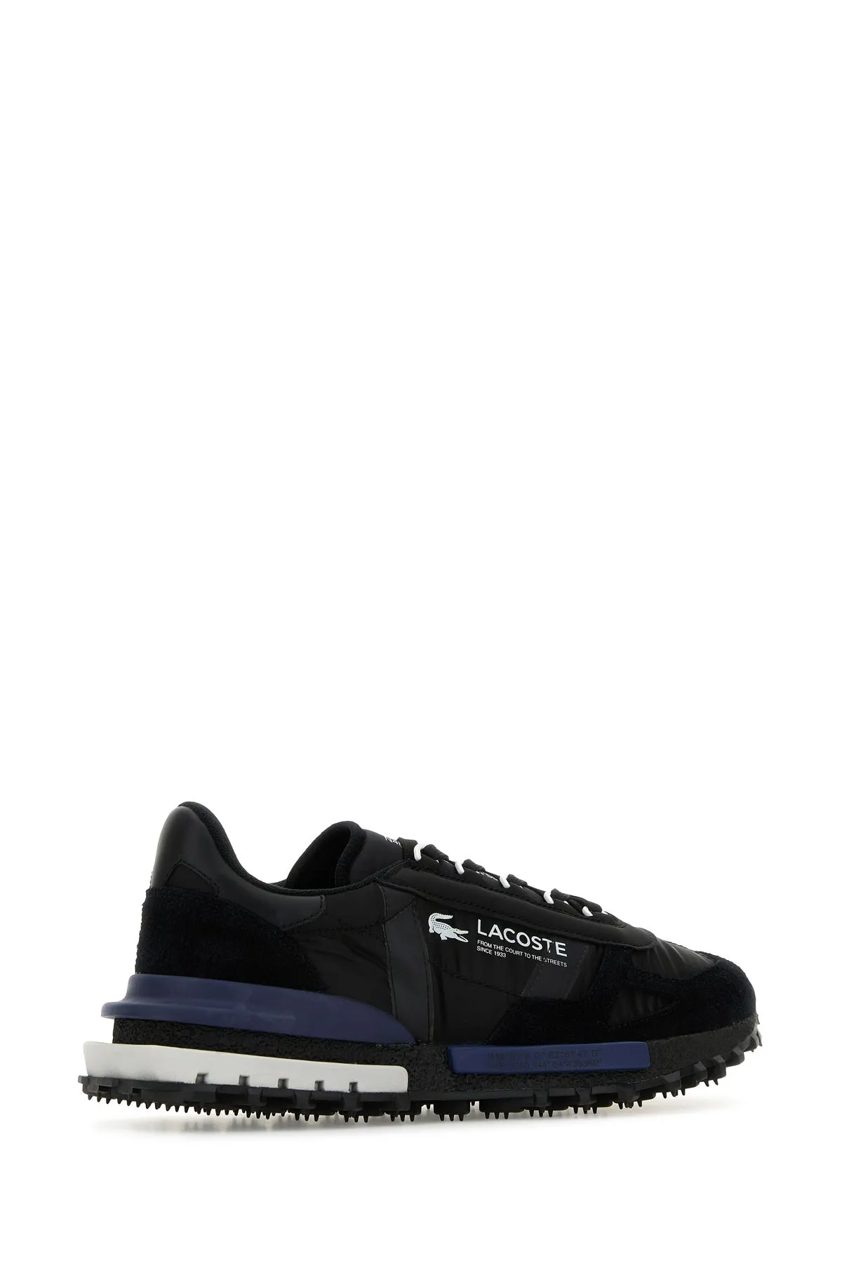 Black fabric and suede Elite Active sneakers
