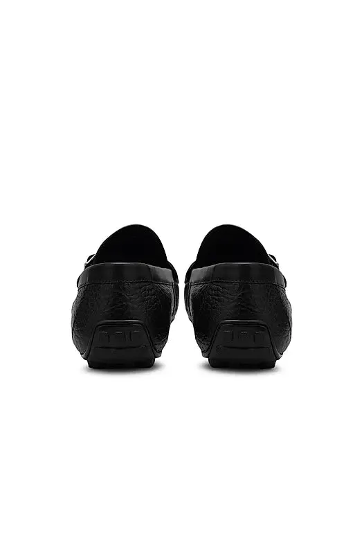 Black Monk Strap Style Moccasins