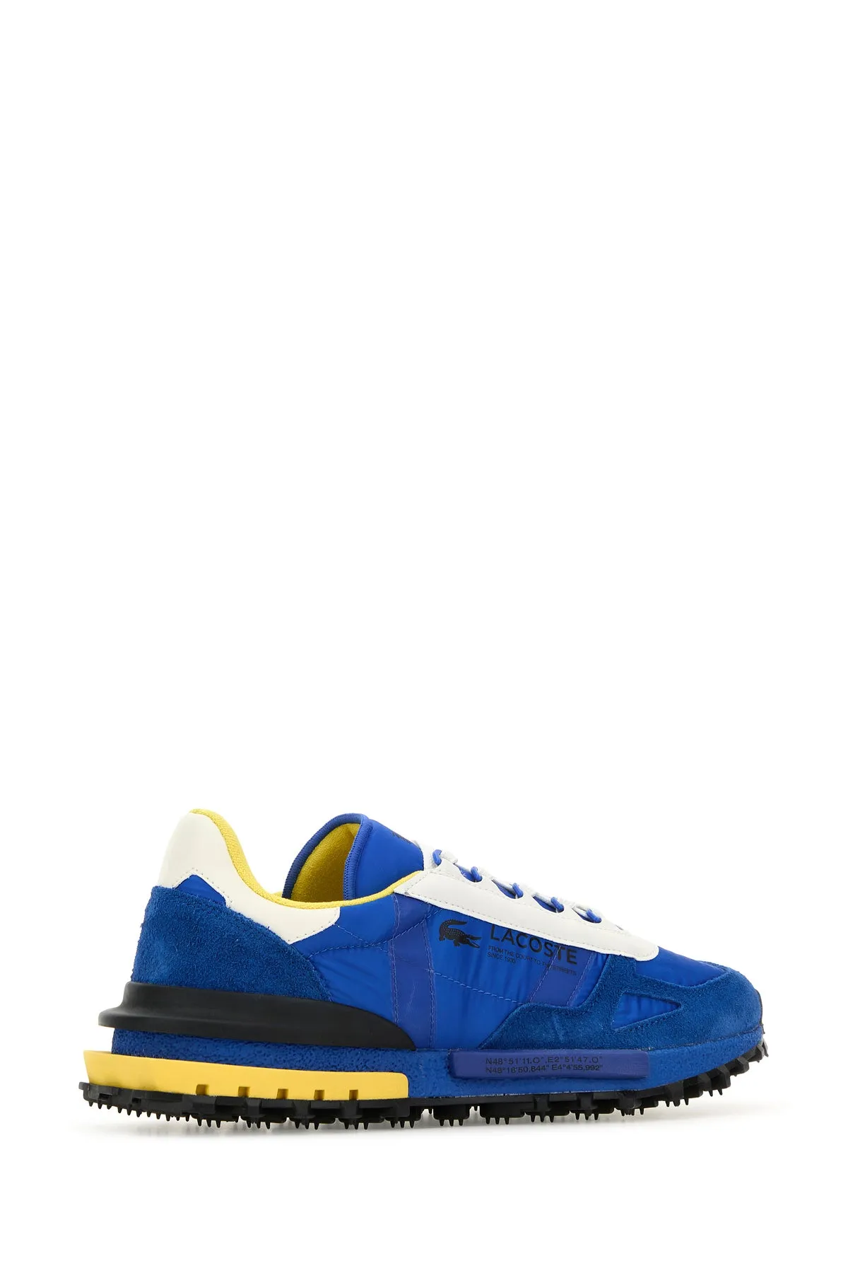 Blue fabric and suede Elite Active sneakers