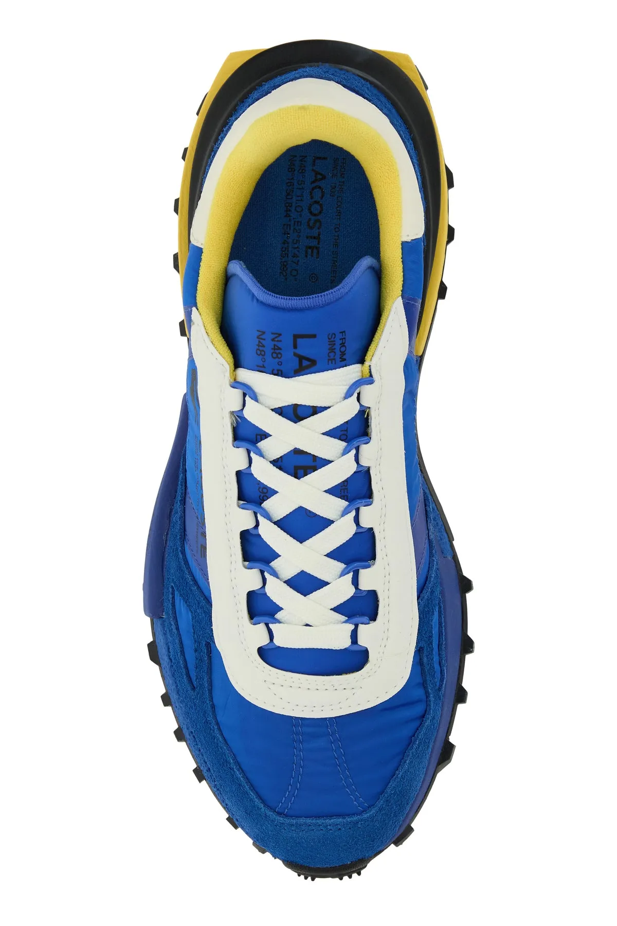 Blue fabric and suede Elite Active sneakers