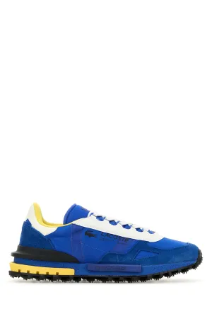 Blue fabric and suede Elite Active sneakers