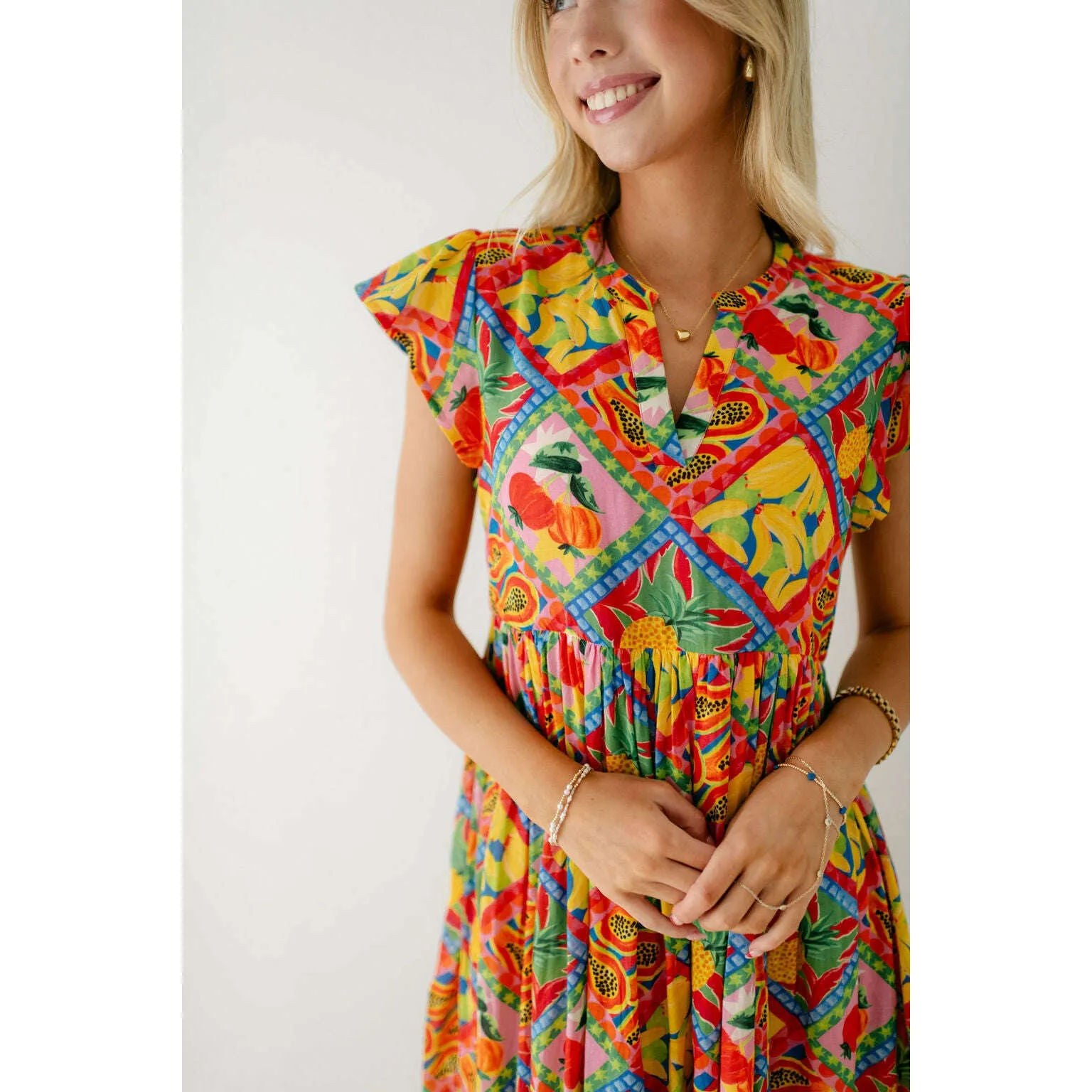 Briton Court Yellow Tropical Jenny Dress