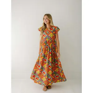 Briton Court Yellow Tropical Jenny Dress
