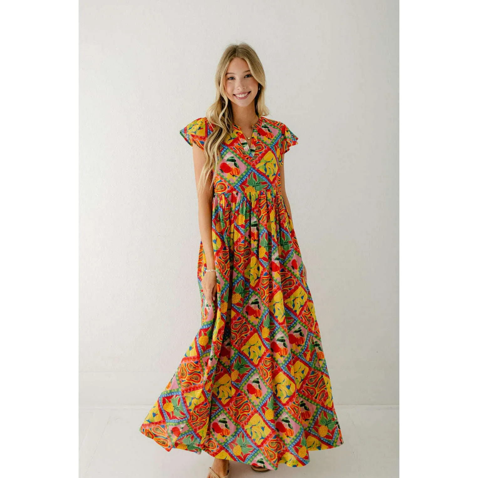 Briton Court Yellow Tropical Jenny Dress