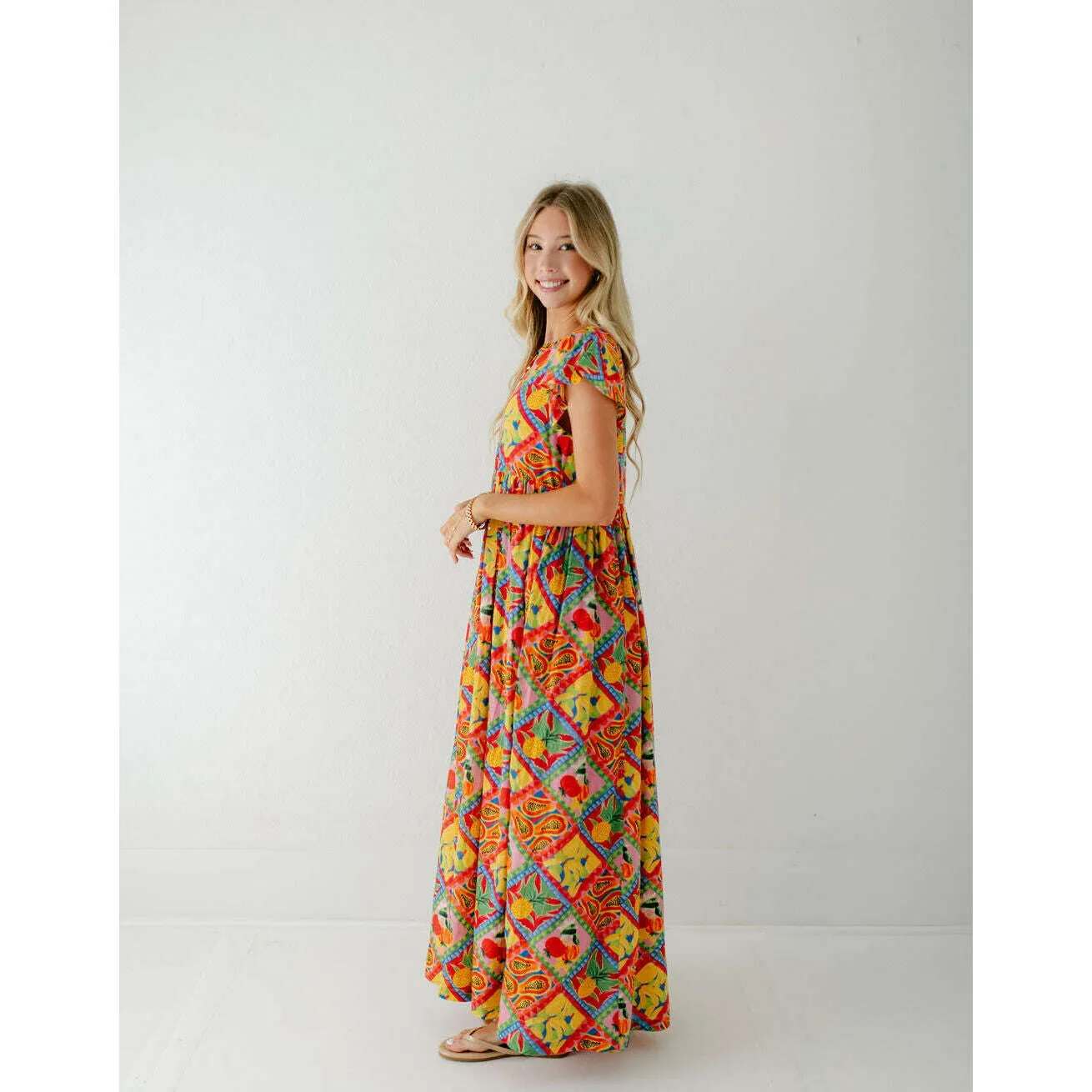 Briton Court Yellow Tropical Jenny Dress