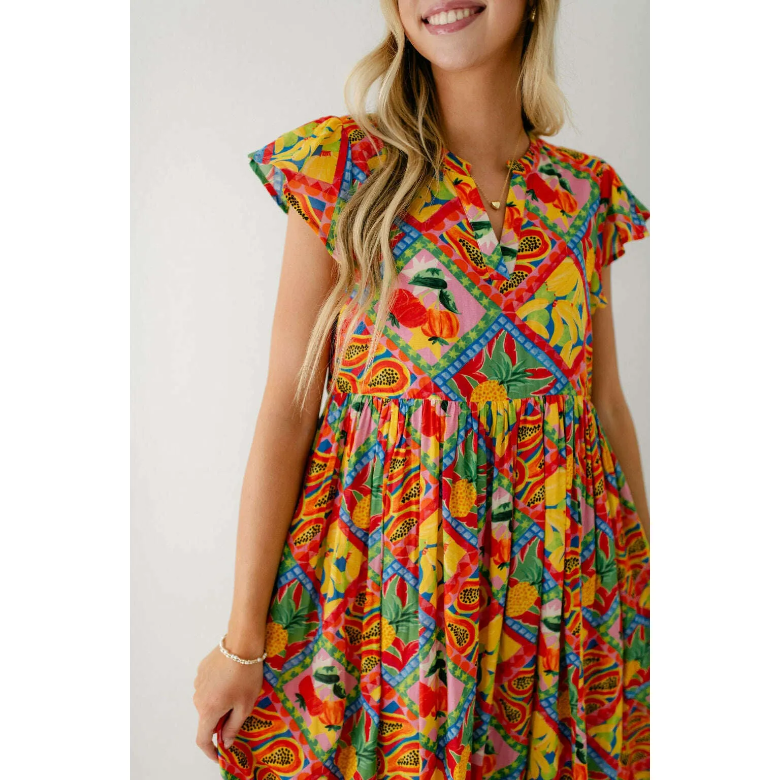 Briton Court Yellow Tropical Jenny Dress