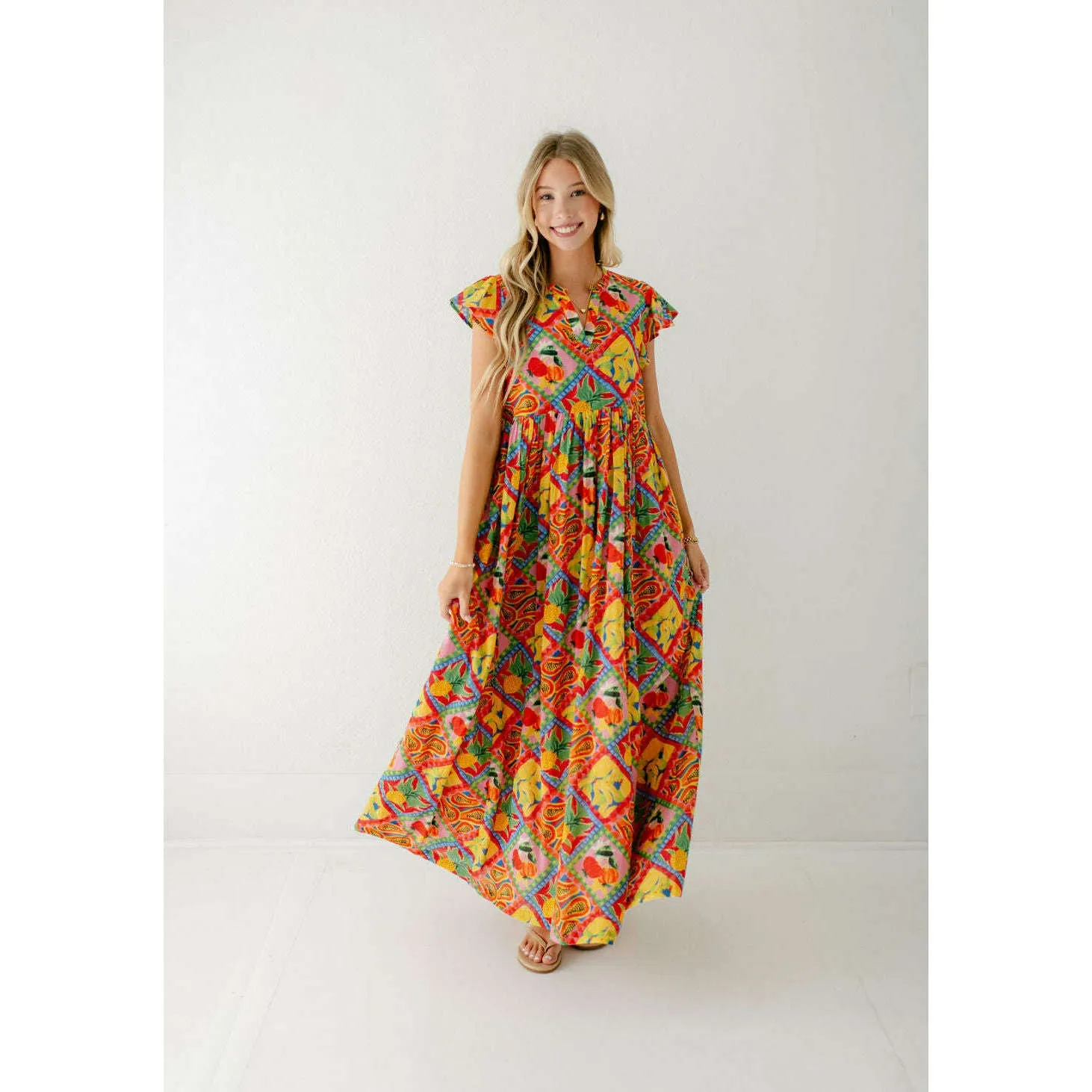 Briton Court Yellow Tropical Jenny Dress