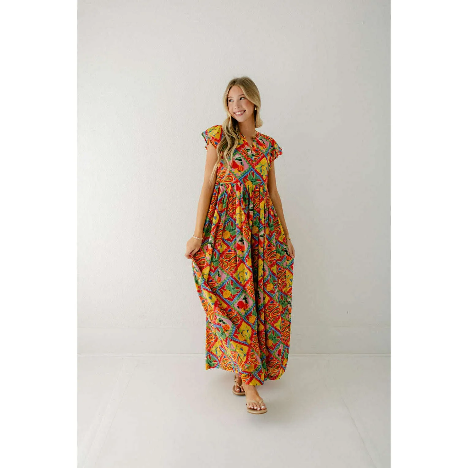 Briton Court Yellow Tropical Jenny Dress