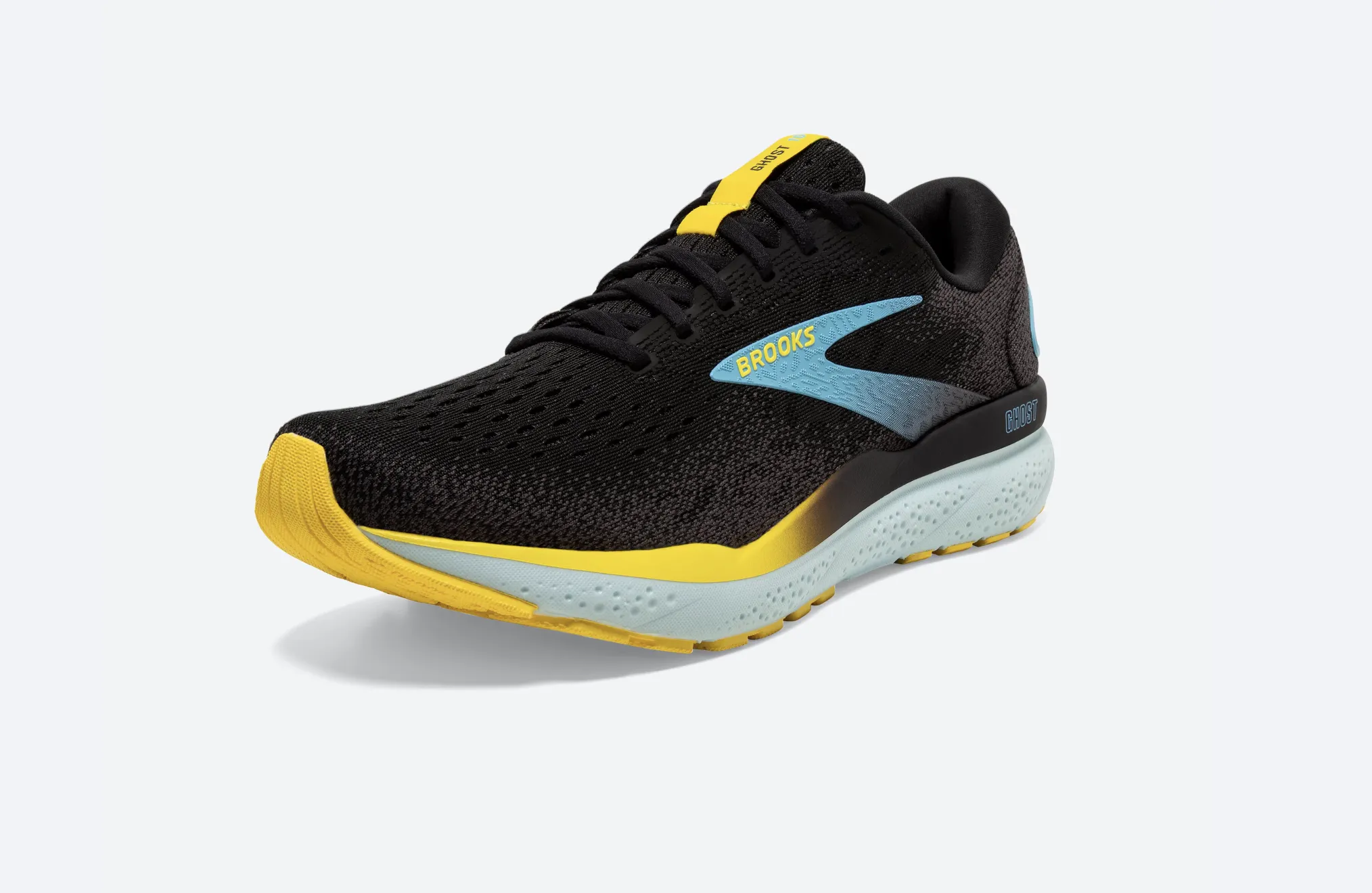 Brooks Mens Ghost 16- Black/Forged Iron/Blue (1104181D029)