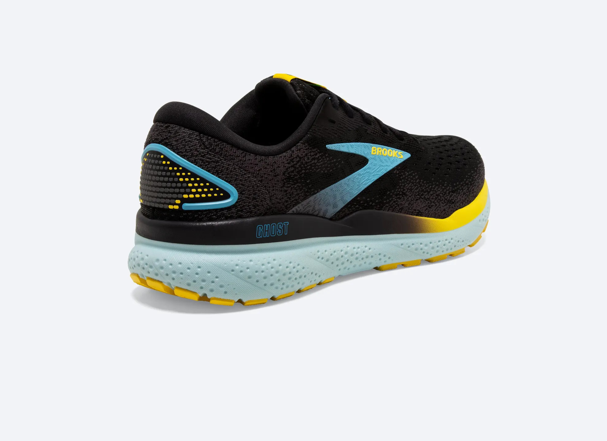 Brooks Mens Ghost 16- Black/Forged Iron/Blue (1104181D029)