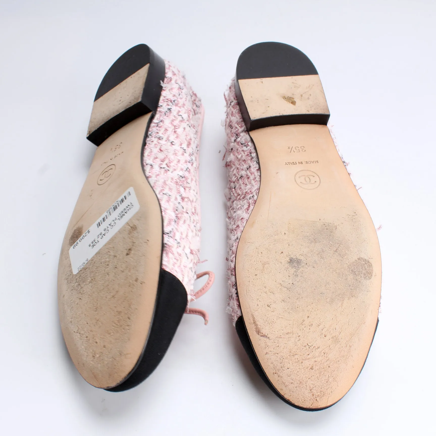 CC Cap Toe Tweed Flats Size 35.5