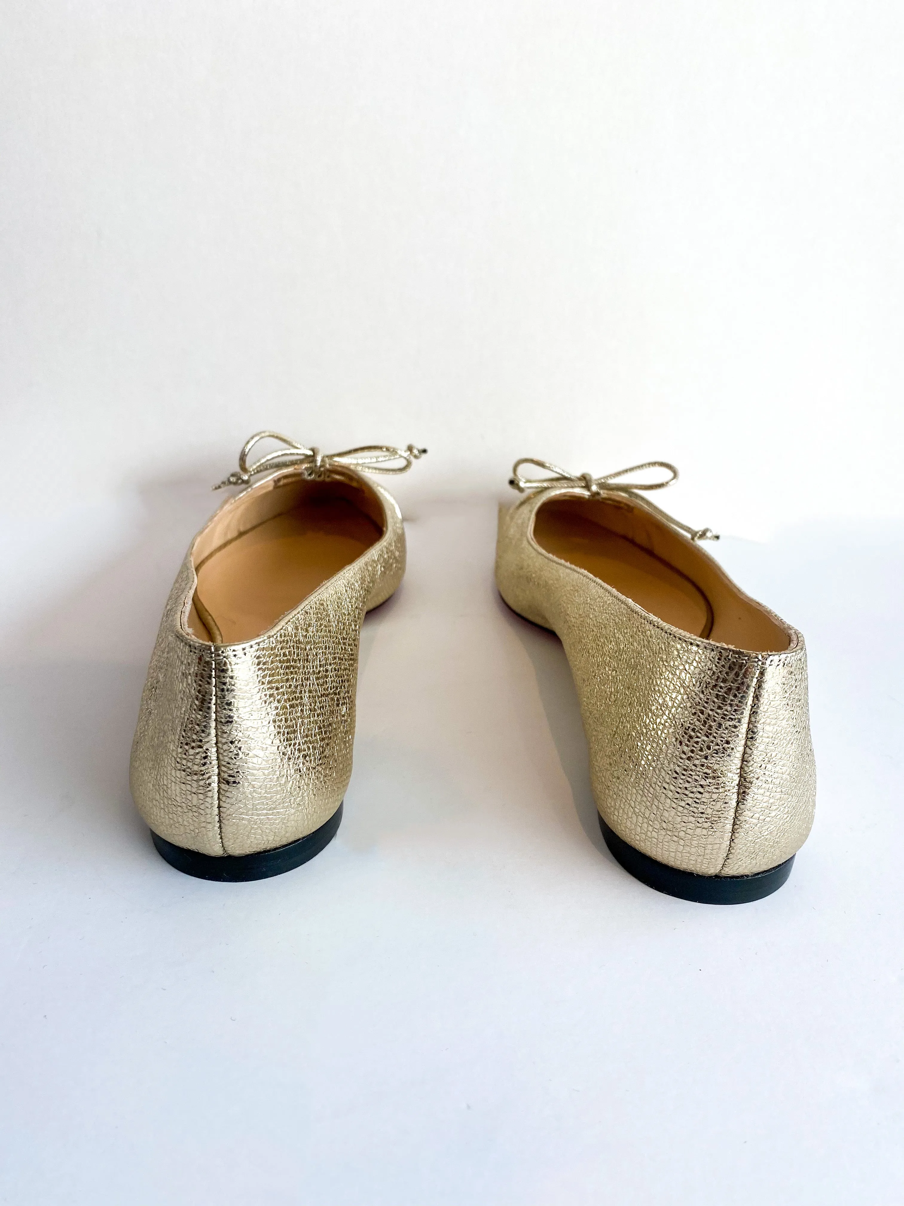 Christian Louboutin Embossed Leather Ballet Flats
