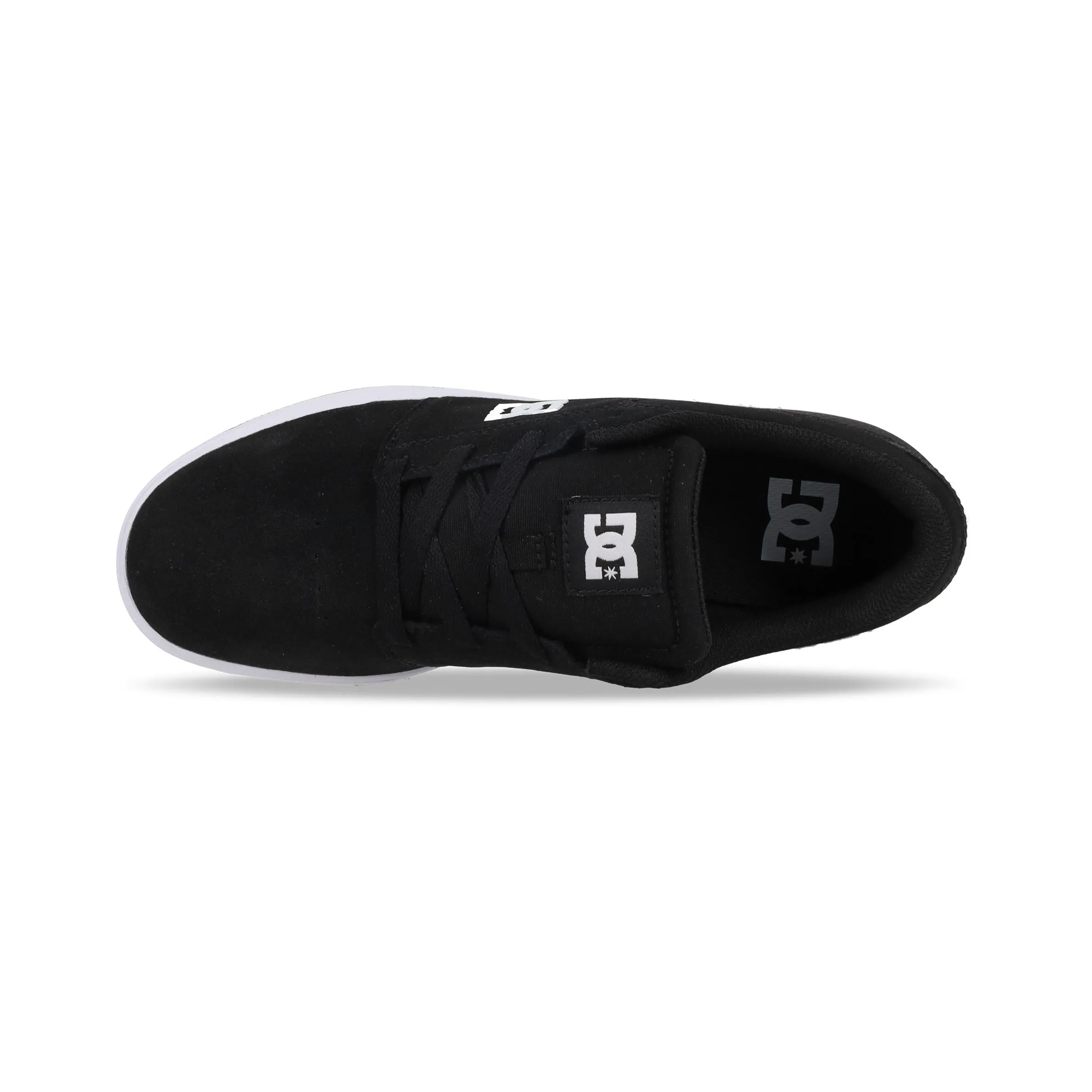 DC Shoes Mens Crisis 2 Suede Low Rise Trainers - Black/Gum