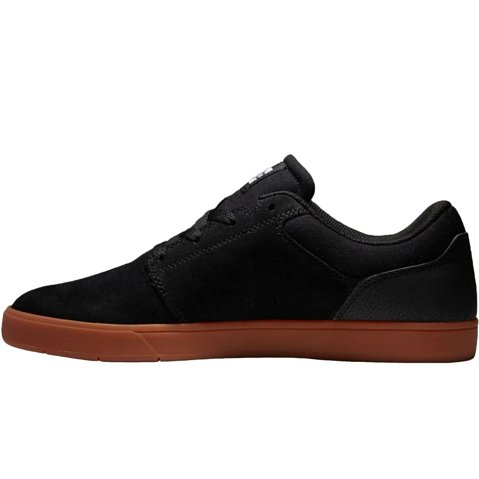 DC Shoes Mens Crisis 2 Suede Low Rise Trainers - Black/Gum