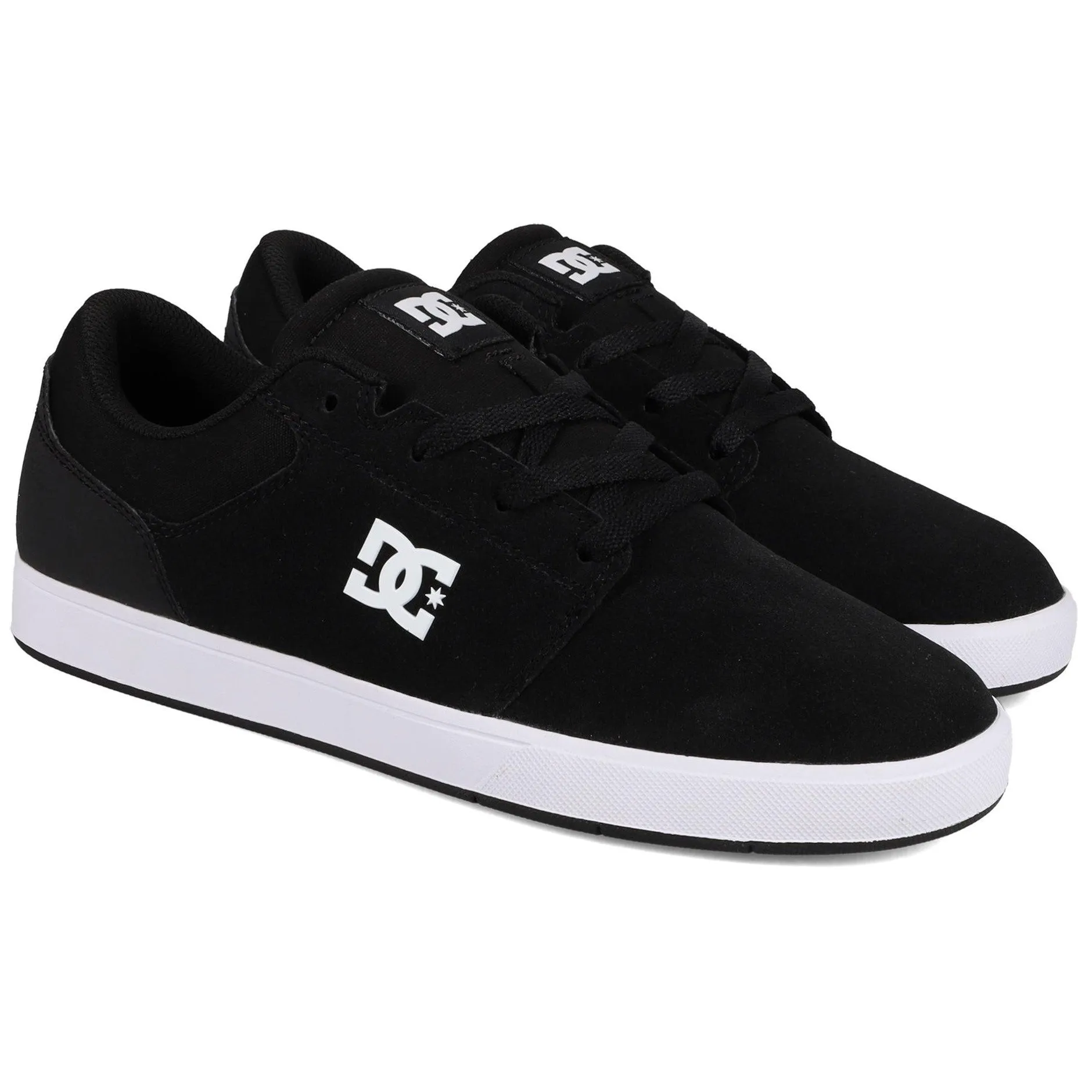 DC Shoes Mens Crisis 2 Suede Low Rise Trainers - Black/Gum