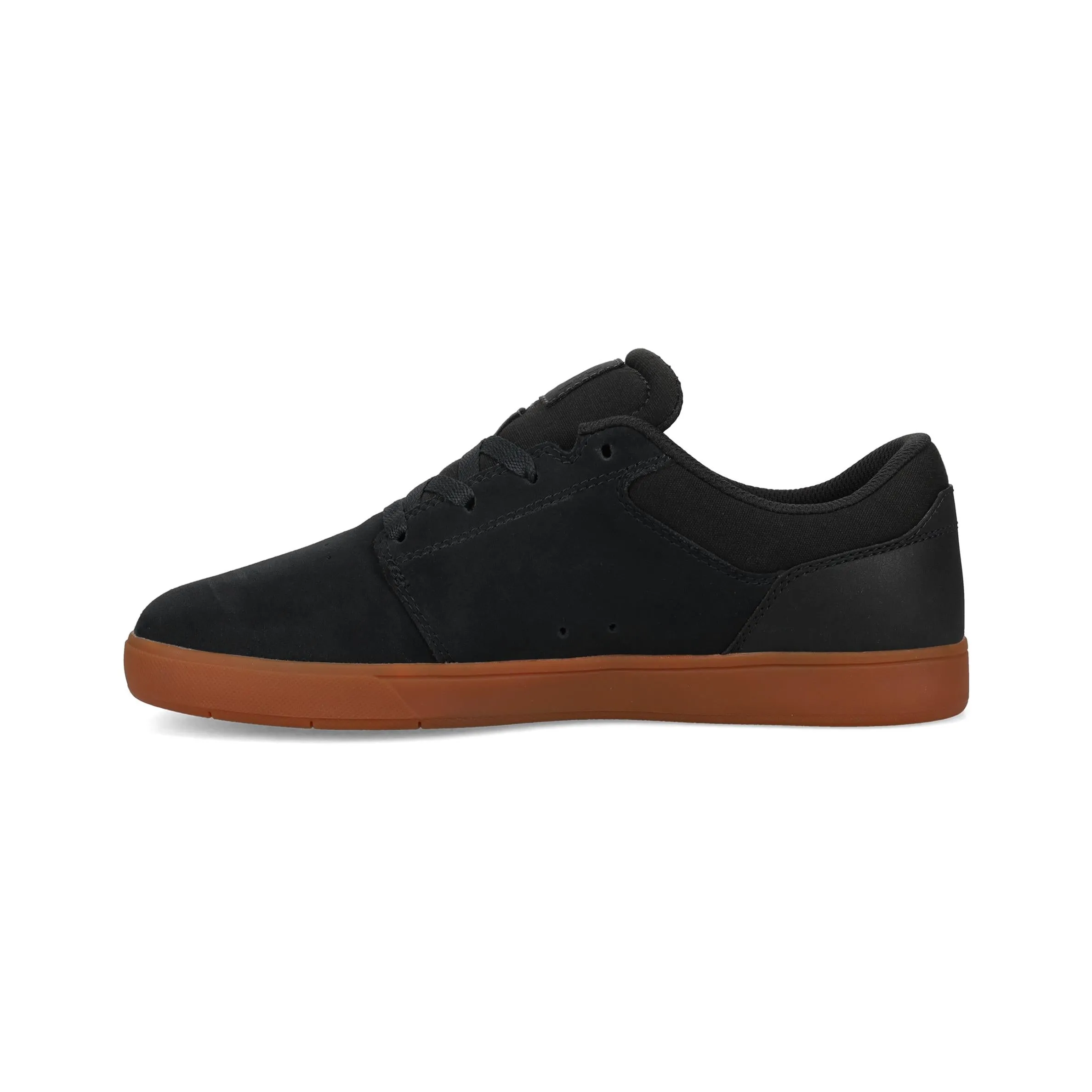 DC Shoes Mens Crisis 2 Suede Low Rise Trainers - Black/Gum