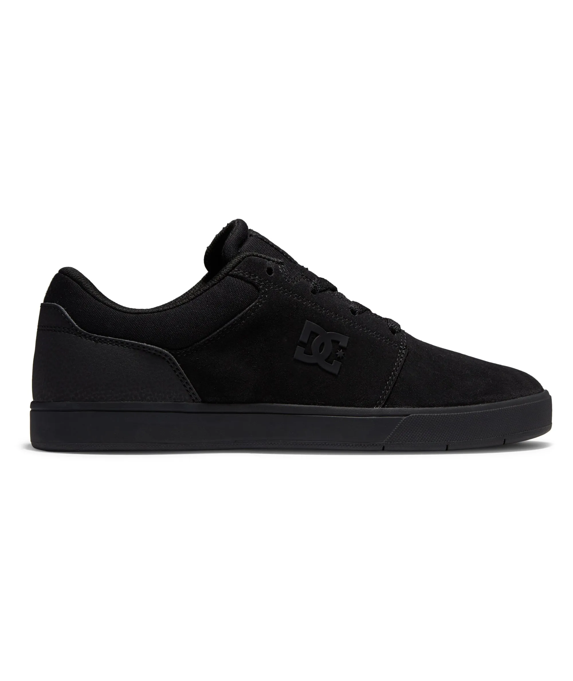 DC Shoes Mens Crisis 2 Suede Low Rise Trainers - Black/Gum