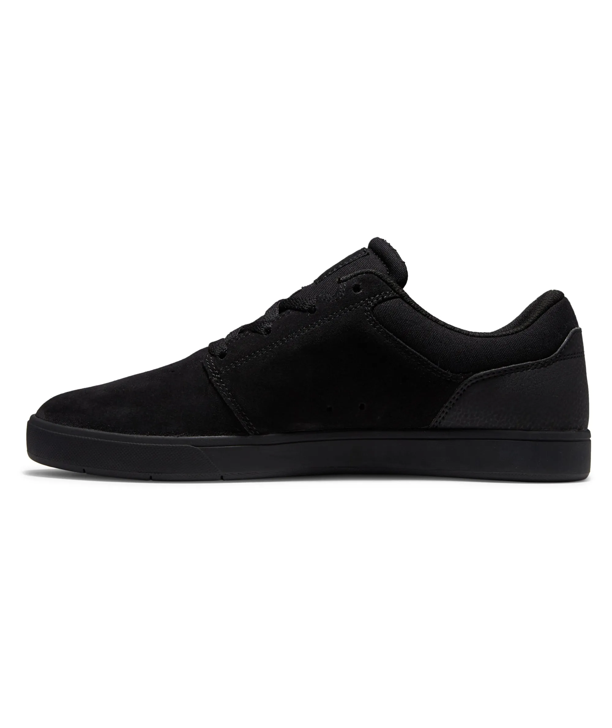 DC Shoes Mens Crisis 2 Suede Low Rise Trainers - Black/Gum
