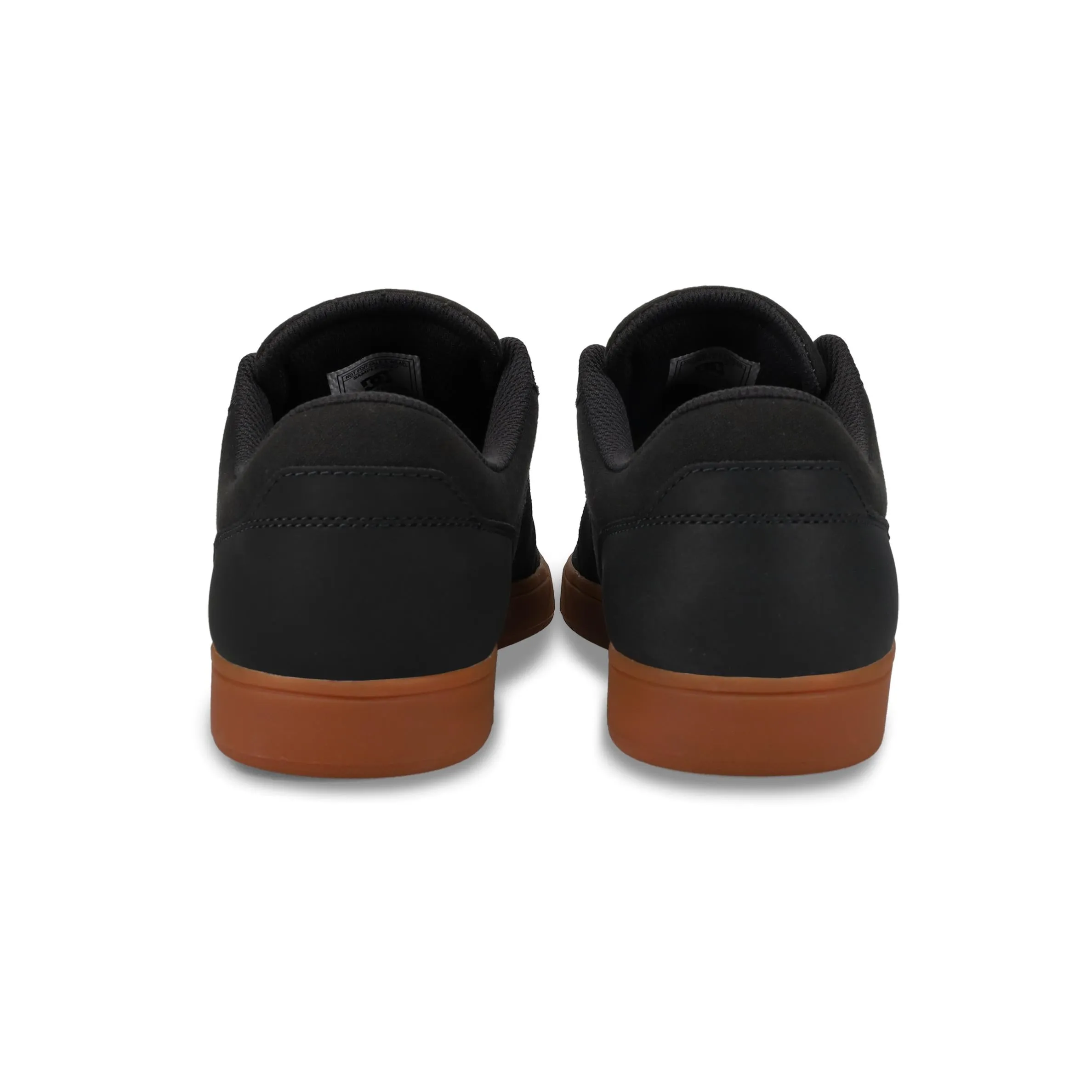 DC Shoes Mens Crisis 2 Suede Low Rise Trainers - Black/Gum