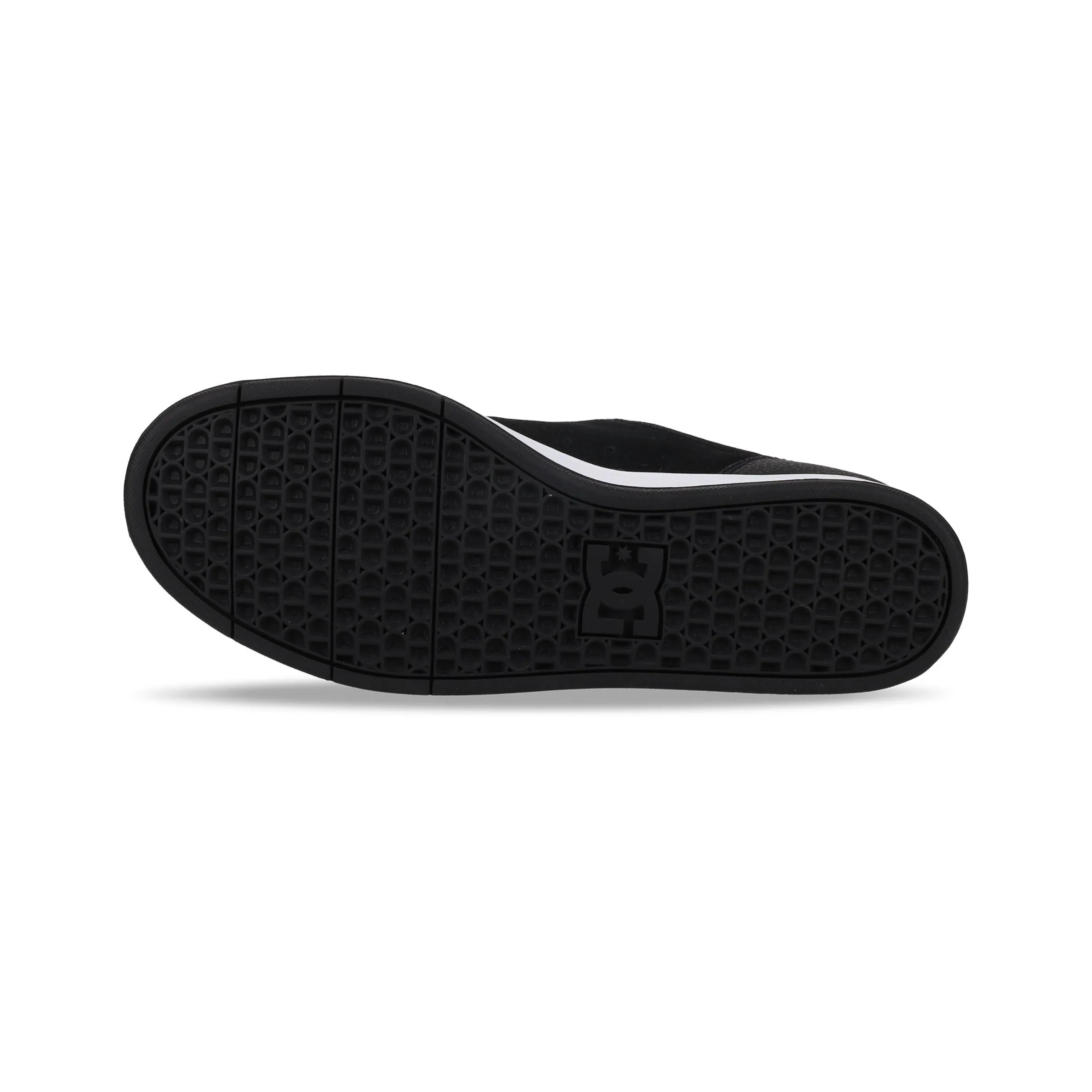 DC Shoes Mens Crisis 2 Suede Low Rise Trainers - Black/Gum