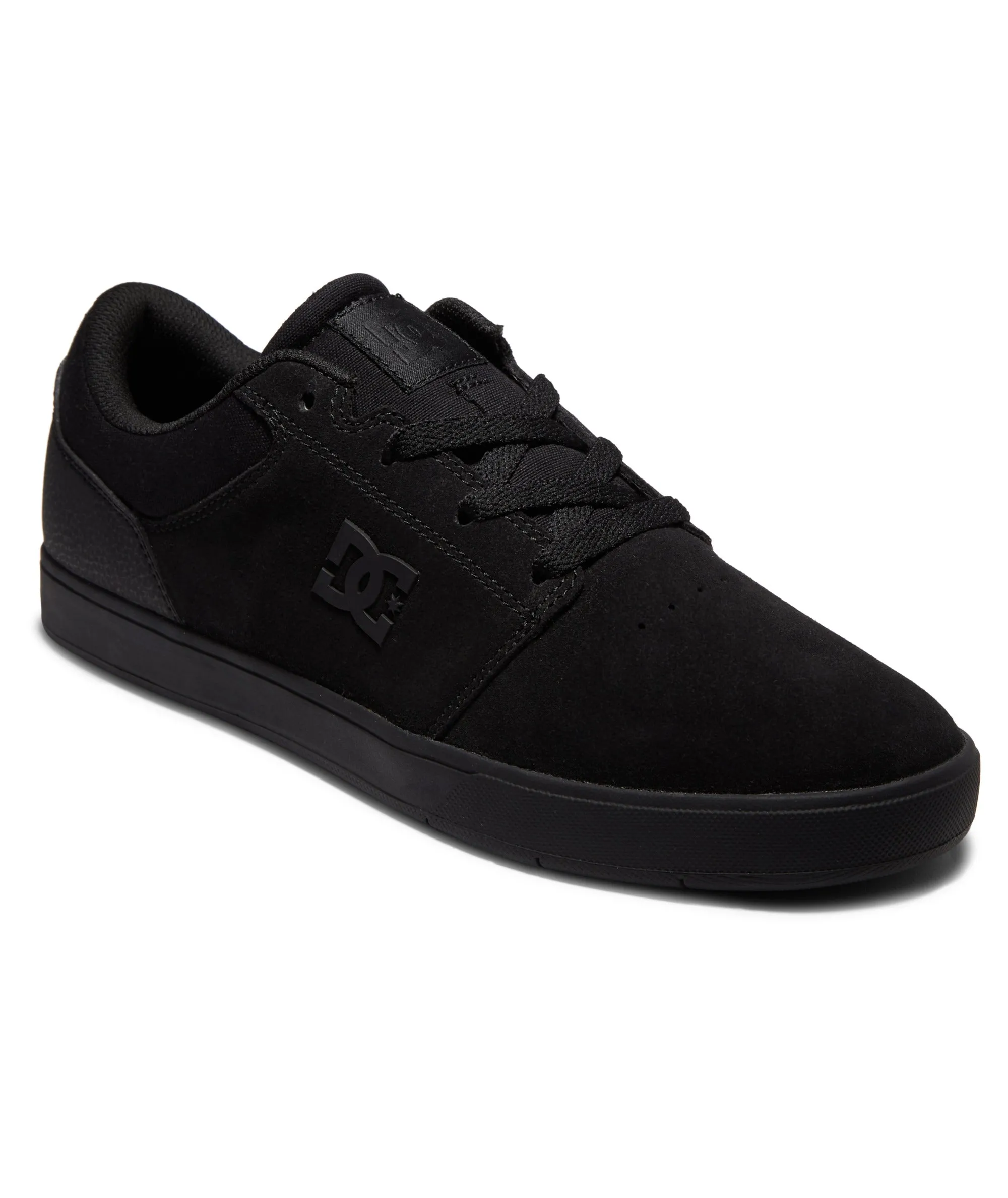DC Shoes Mens Crisis 2 Suede Low Rise Trainers - Black/Gum