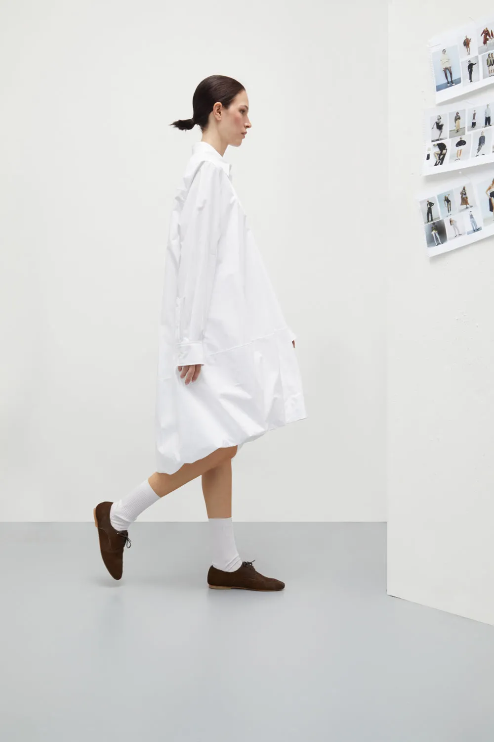 Emma Oxford Flats in Brown Calf Hair