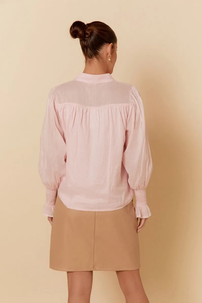 Faux Leather Skirt Camel