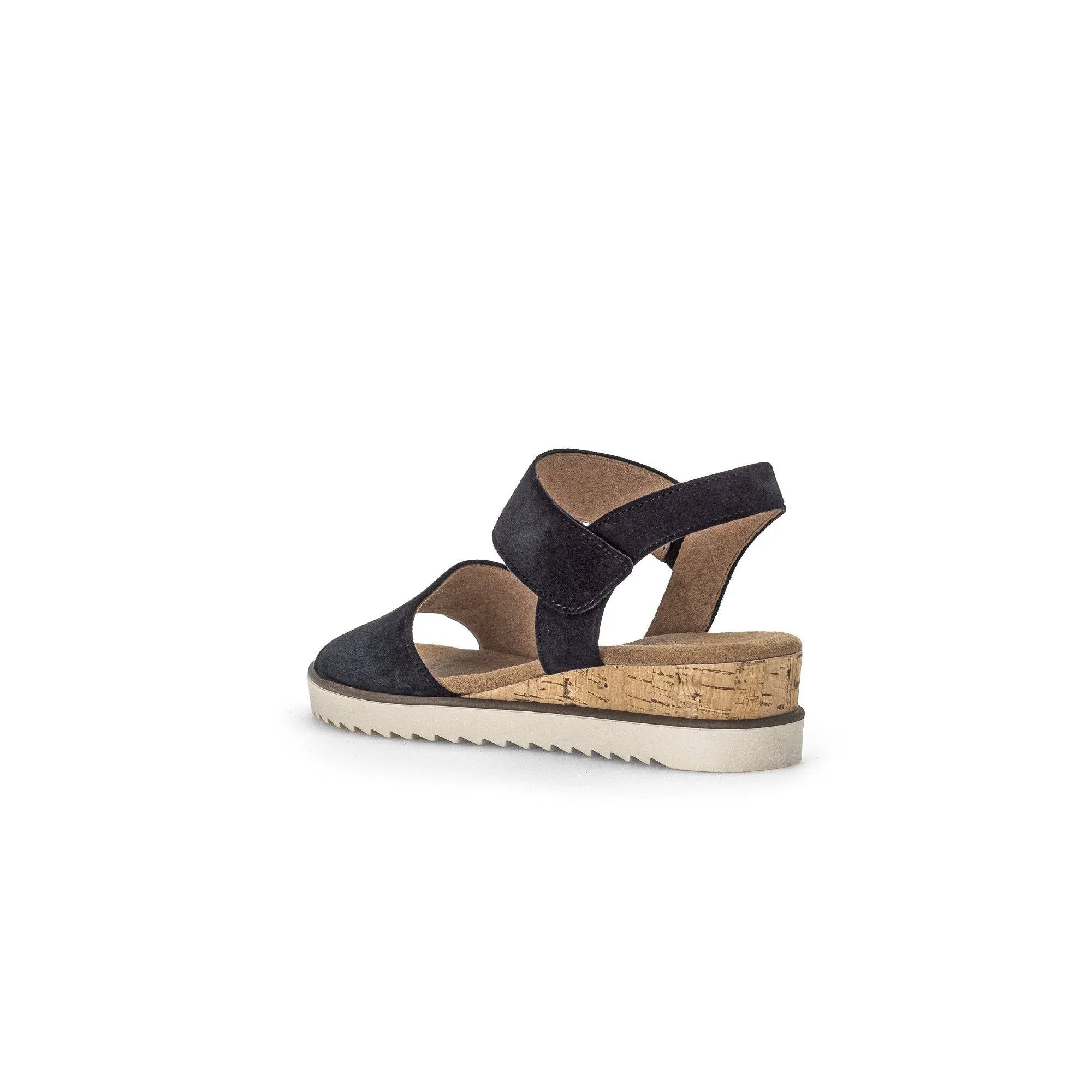 Gabor 42.750.46 Raynor Ladies Navy Blue Suede Touch Fastening Sandals