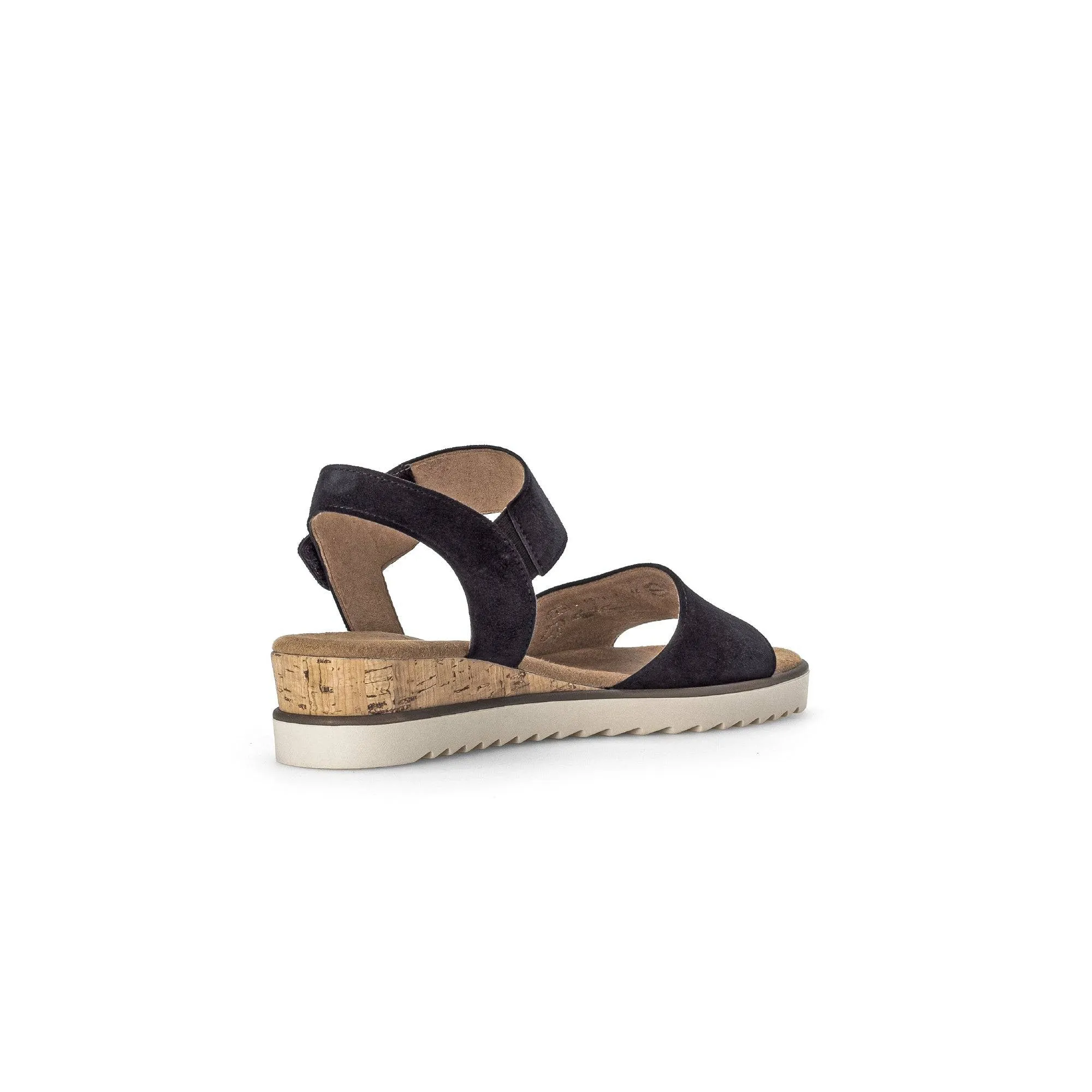 Gabor 42.750.46 Raynor Ladies Navy Blue Suede Touch Fastening Sandals