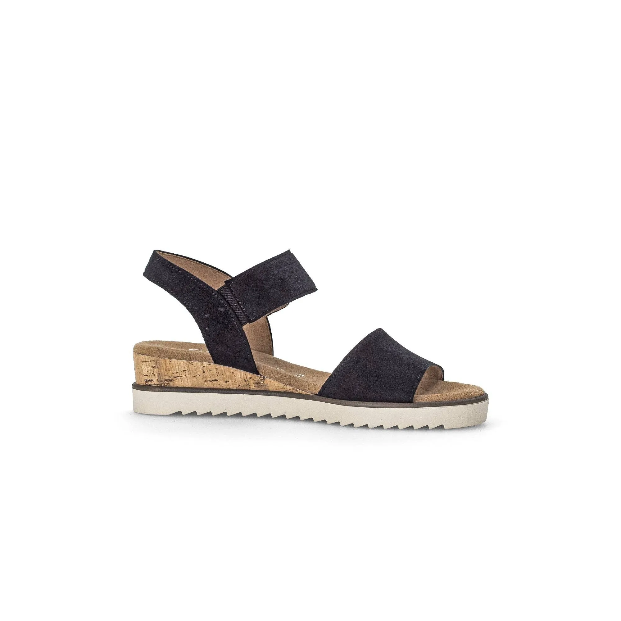 Gabor 42.750.46 Raynor Ladies Navy Blue Suede Touch Fastening Sandals