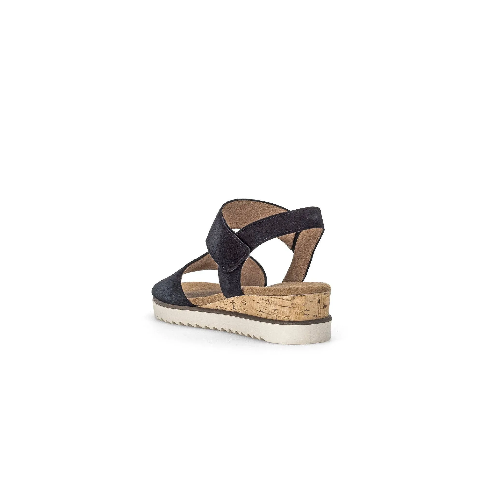 Gabor 42.750.46 Raynor Ladies Navy Blue Suede Touch Fastening Sandals