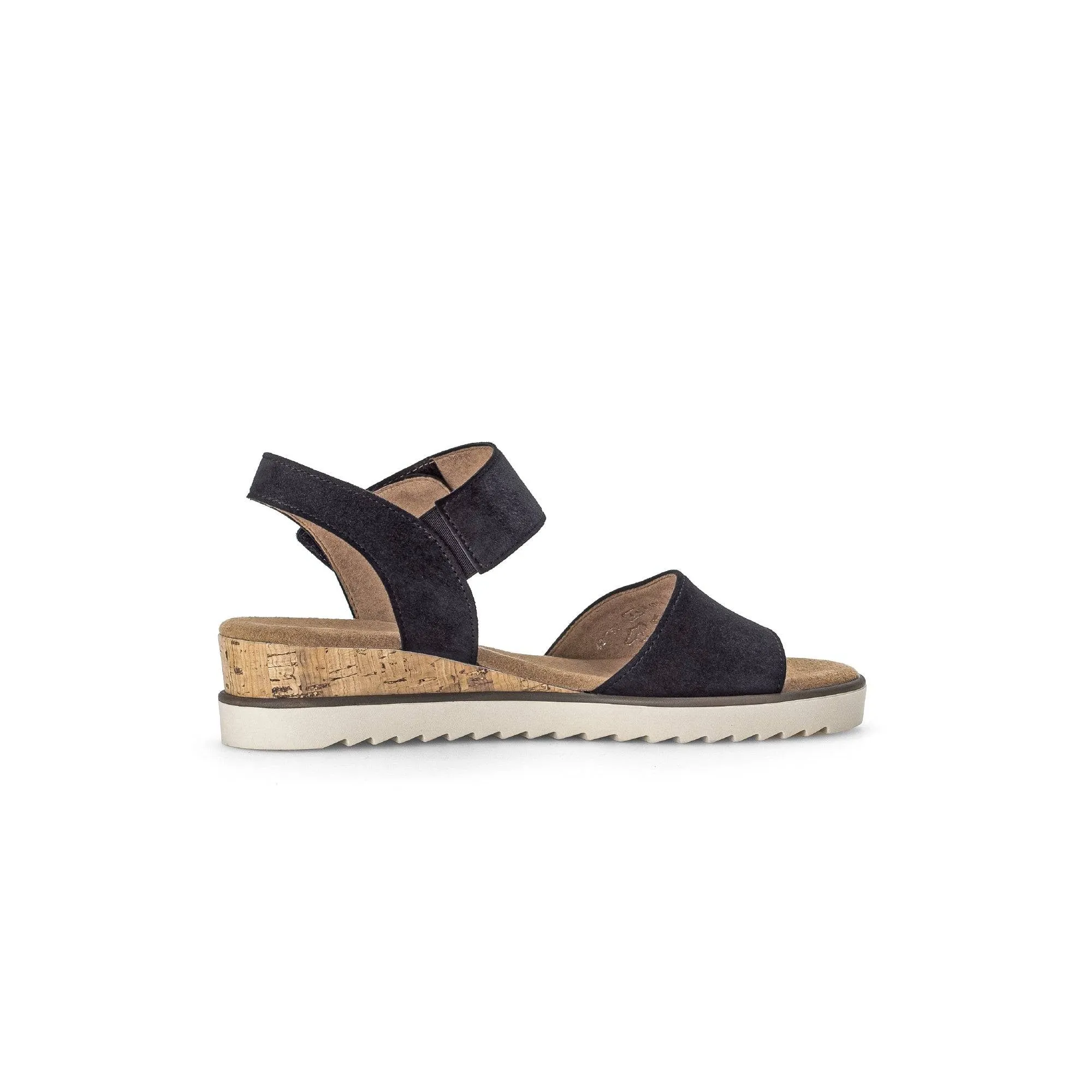 Gabor 42.750.46 Raynor Ladies Navy Blue Suede Touch Fastening Sandals