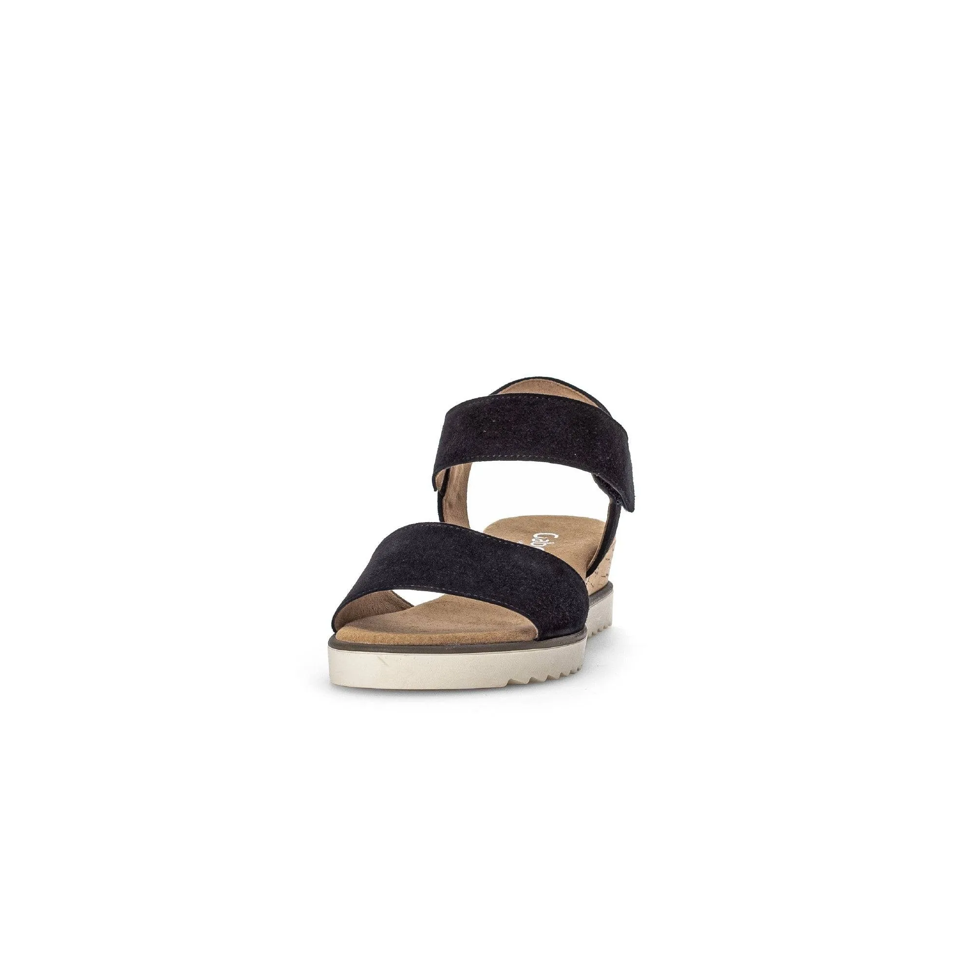 Gabor 42.750.46 Raynor Ladies Navy Blue Suede Touch Fastening Sandals