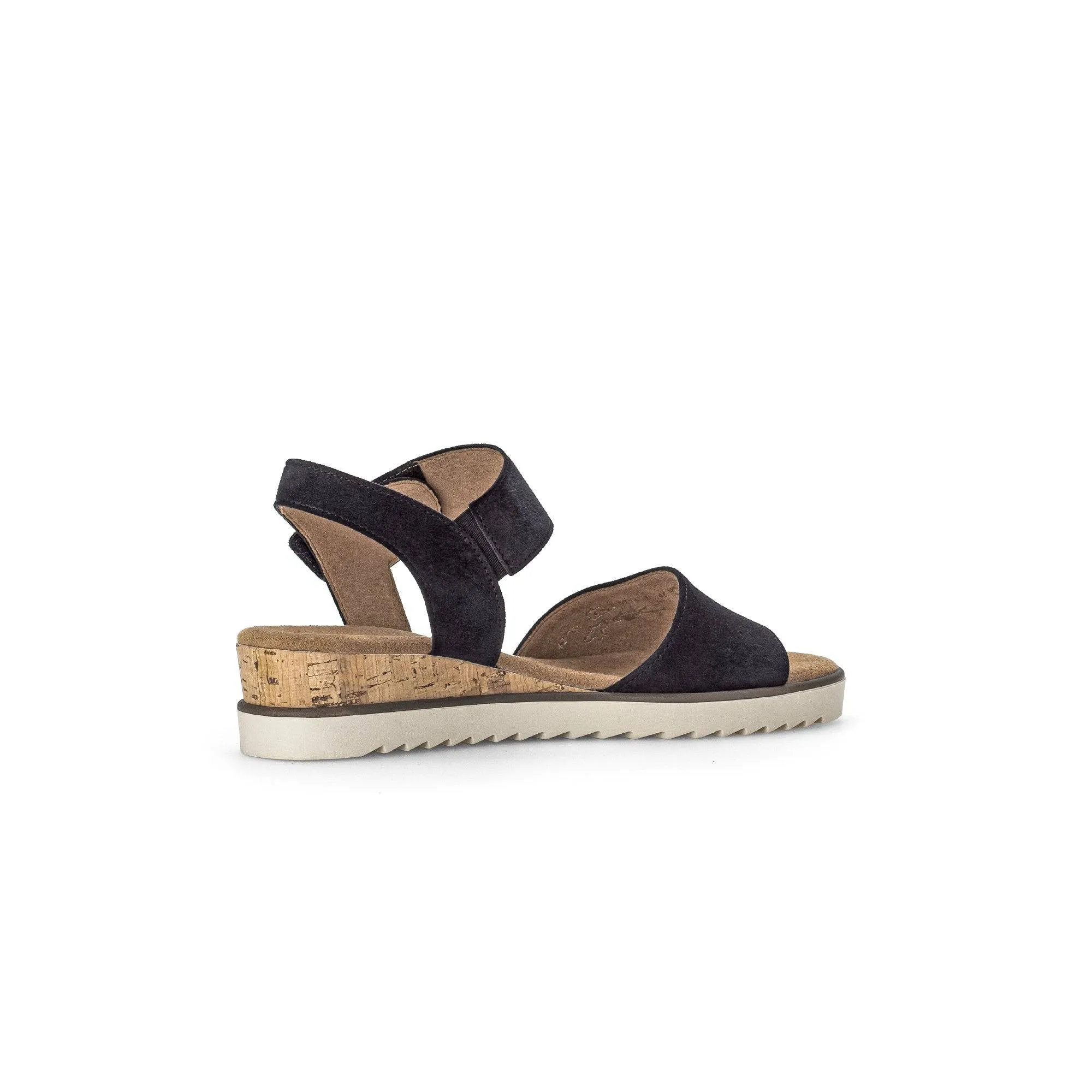 Gabor 42.750.46 Raynor Ladies Navy Blue Suede Touch Fastening Sandals