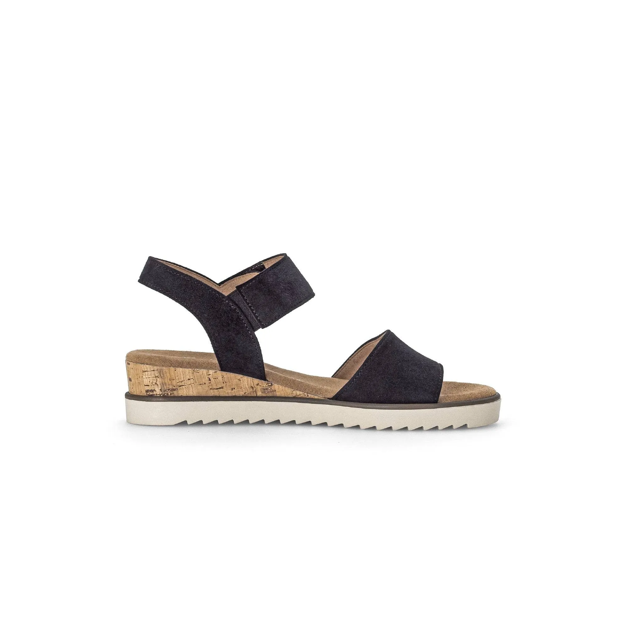 Gabor 42.750.46 Raynor Ladies Navy Blue Suede Touch Fastening Sandals