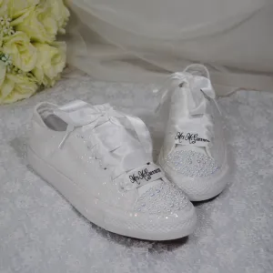 Glitter Trainers | White