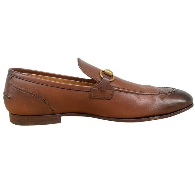 Gucci Jordan Leather Horsebit Loafers UK 8