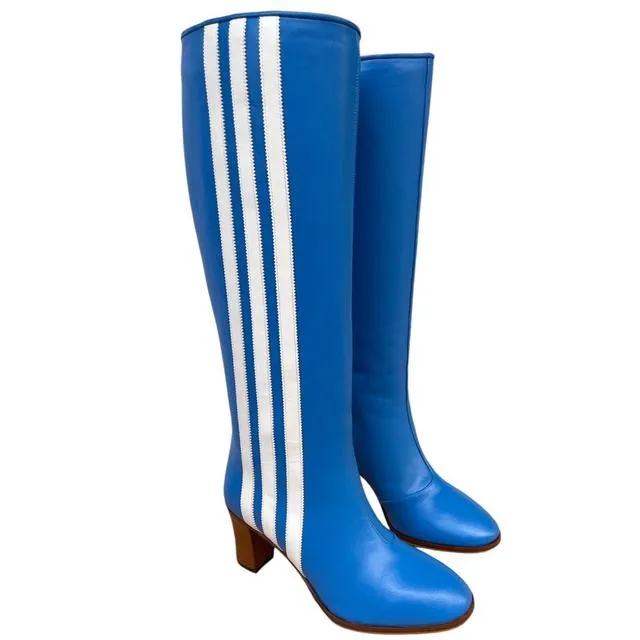 Gucci x Adidas Leather Knee-High Boots UK 2