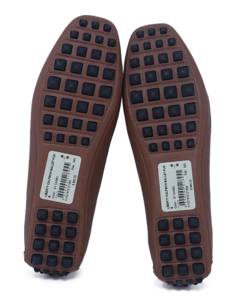 Hermes Tan Leather Flats sz 5