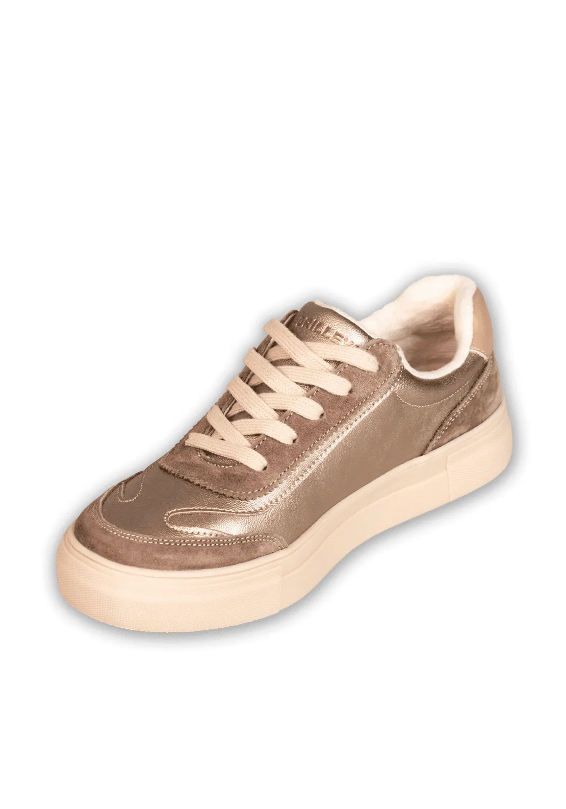 Leather Upper V Trainer - Metallic