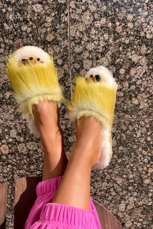 LONG HAIR PONY SLIDE SLIPPER