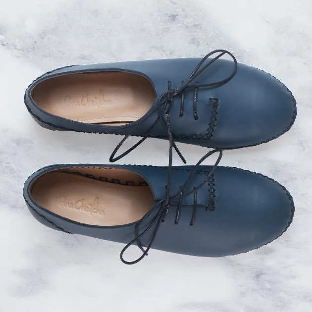 Medan Moccasin 2.0 | Navy Calfskin Leather