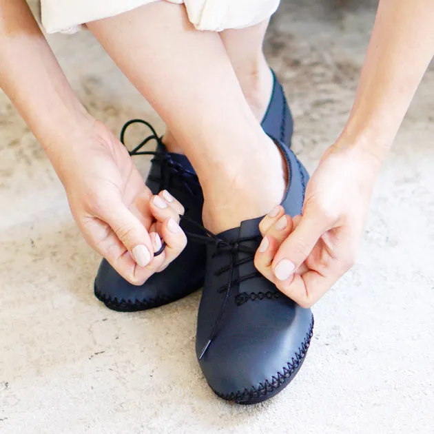 Medan Moccasin 2.0 | Navy Calfskin Leather