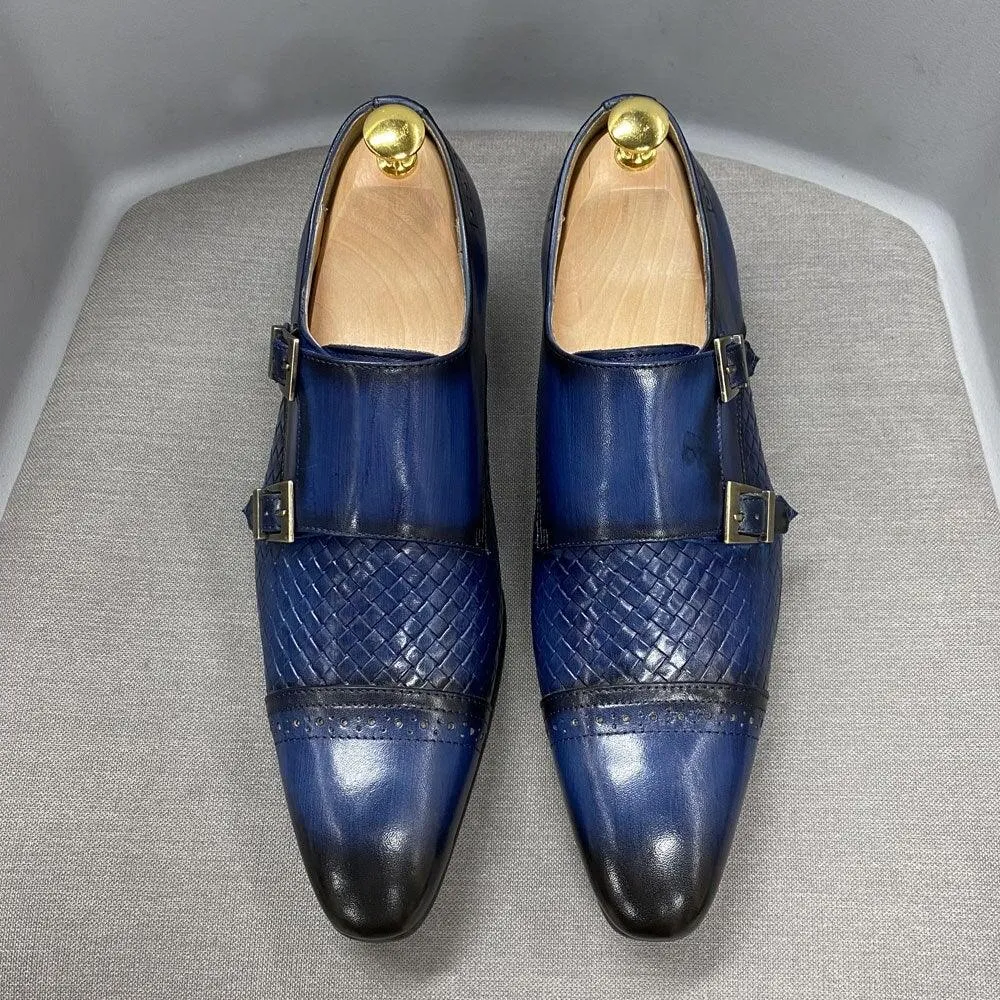Men's Luxurious Classic Leather Oxfords W/ Buckle Strap