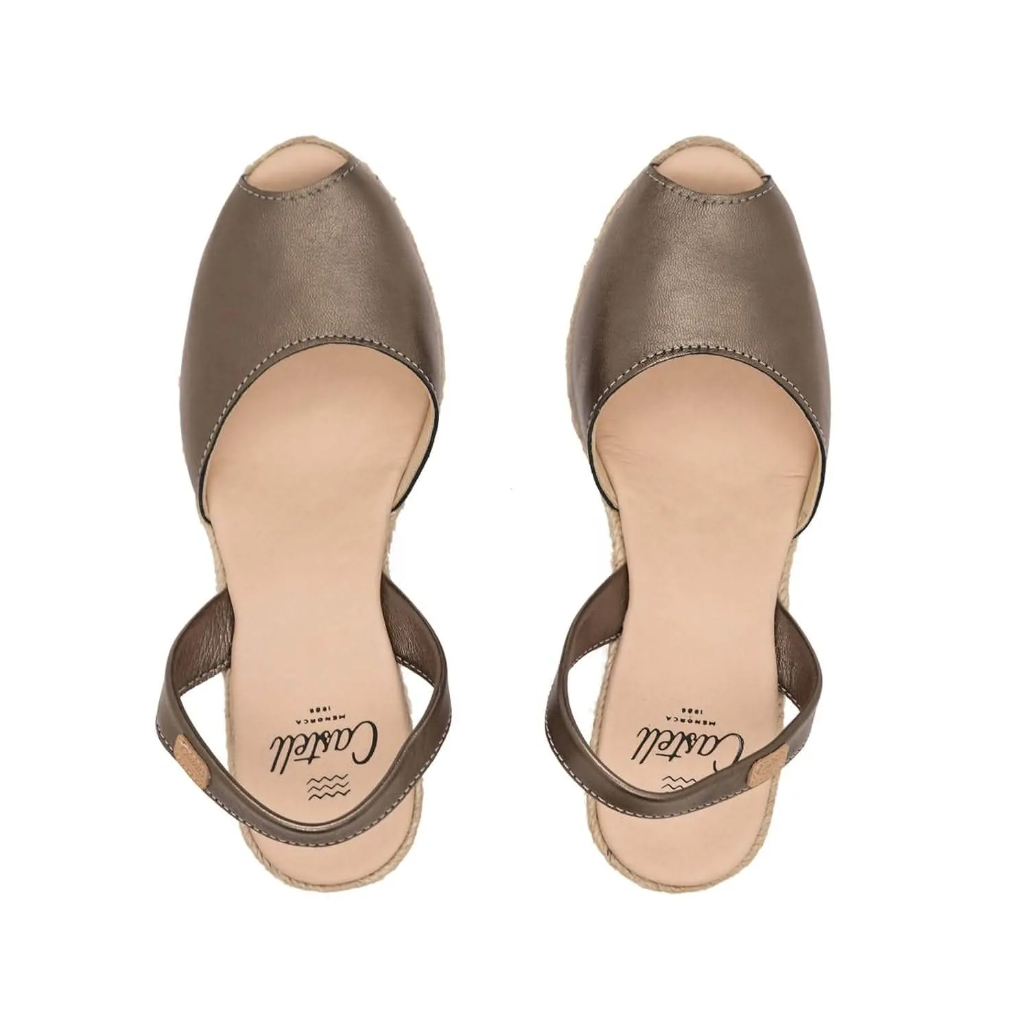 Metallic Open Toe Espadrille - Frida Montada 2006H